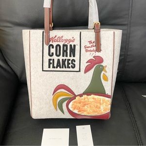 NWT Anya Hindmarch Kellogg's Chicken Cornflakes Felt Tote Bag